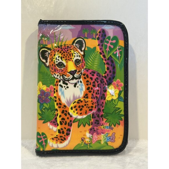 Vintage Lisa Frank Hunter The Cat Mini Zip Binder With Accessories - Picture 1 of 13